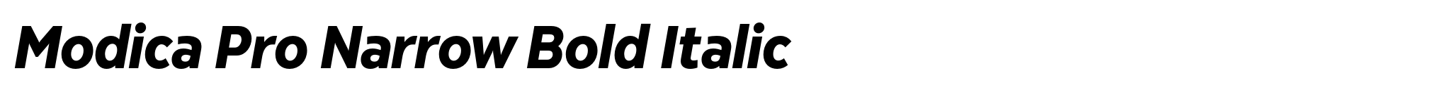 Modica Pro Narrow Bold Italic image